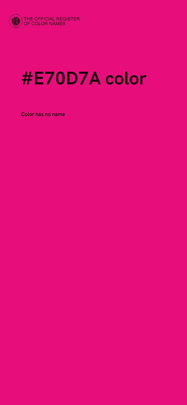 #E70D7A color image