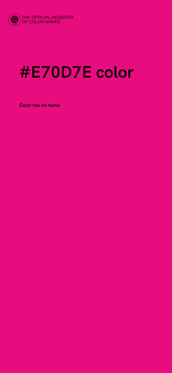 #E70D7E color image
