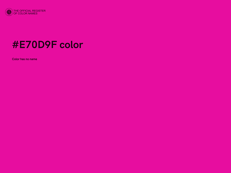 #E70D9F color image