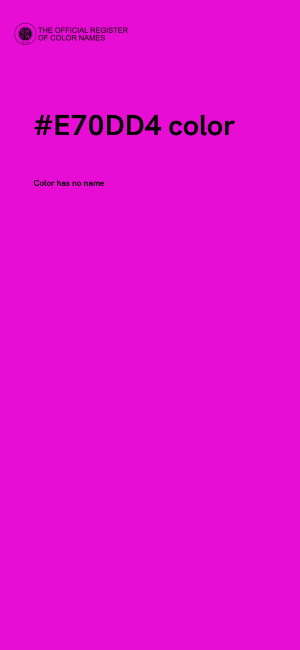 #E70DD4 color image