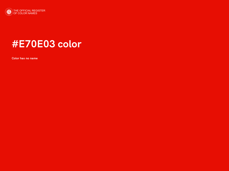 #E70E03 color image
