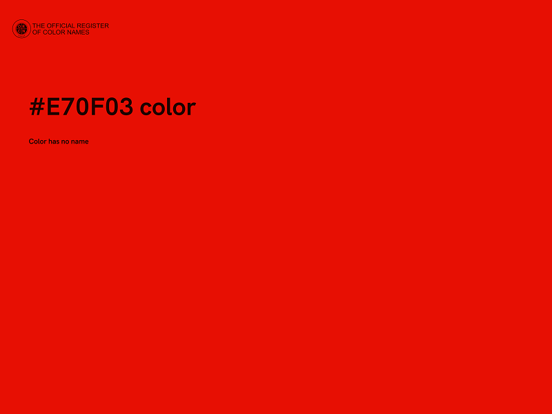 #E70F03 color image