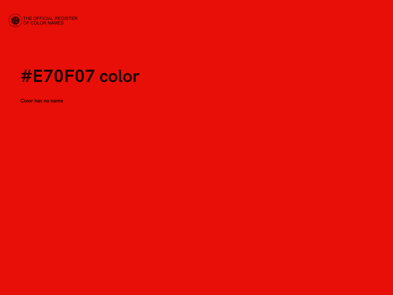 #E70F07 color image