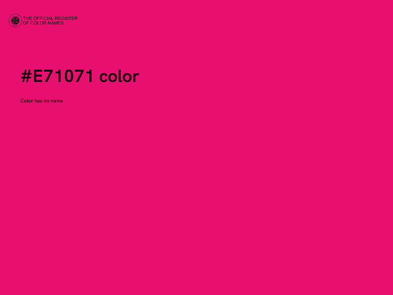 #E71071 color image