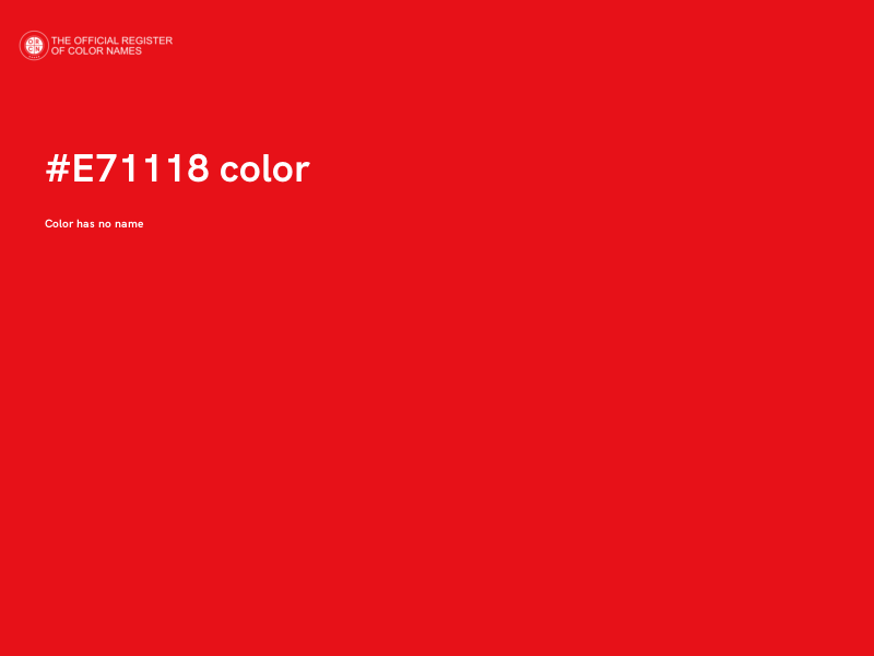 #E71118 color image