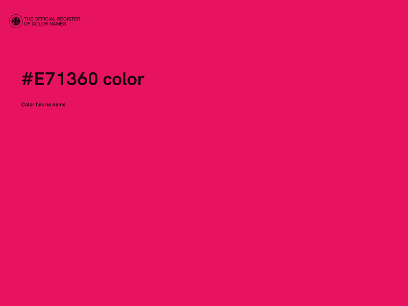 #E71360 color image
