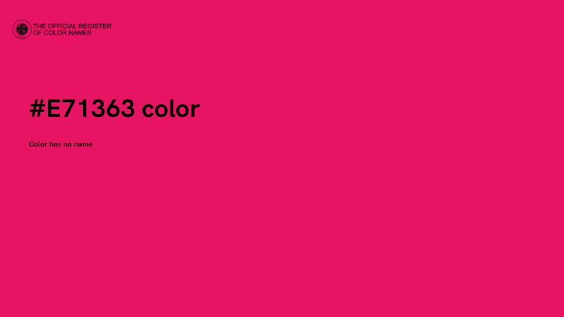 #E71363 color image