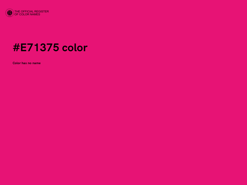 #E71375 color image