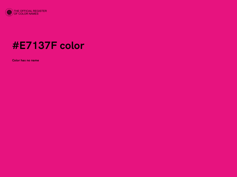 #E7137F color image
