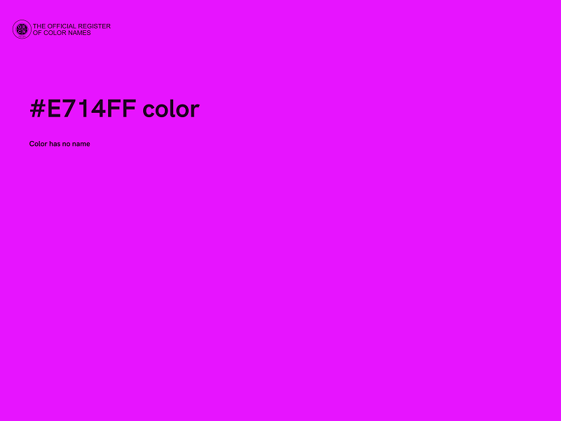 #E714FF color image