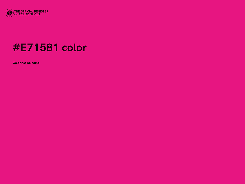 #E71581 color image