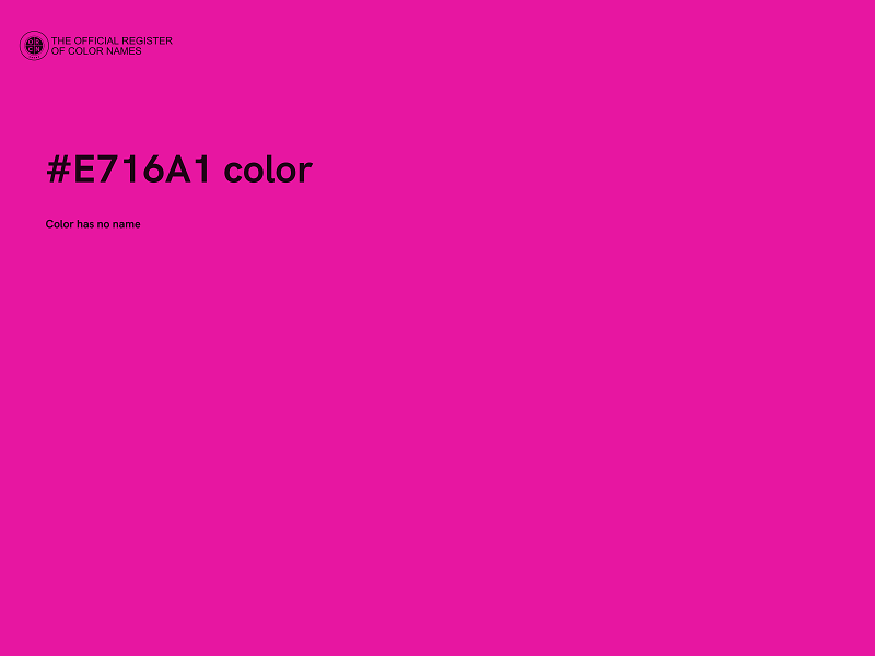 #E716A1 color image