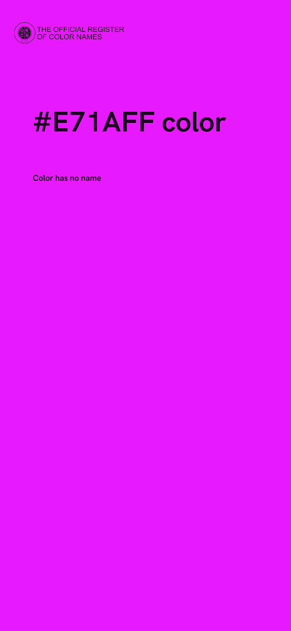 #E71AFF color image