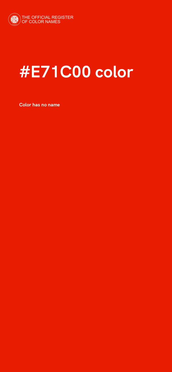 #E71C00 color image