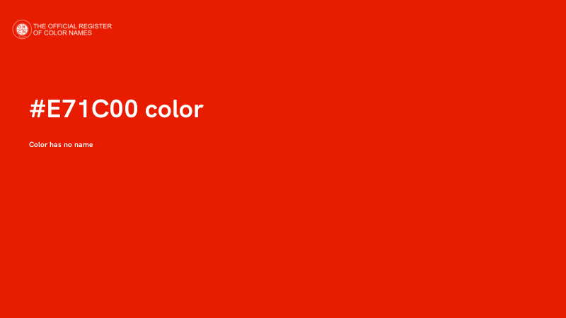 #E71C00 color image
