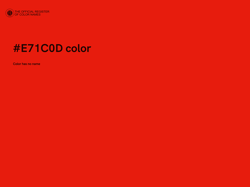 #E71C0D color image