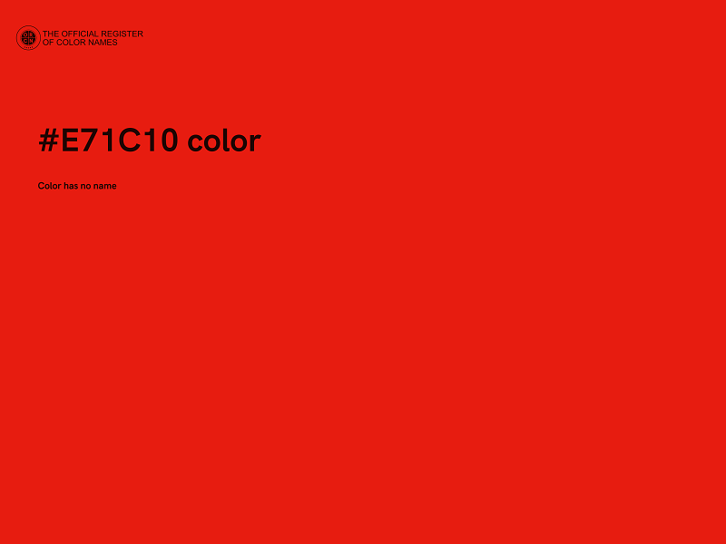 #E71C10 color image