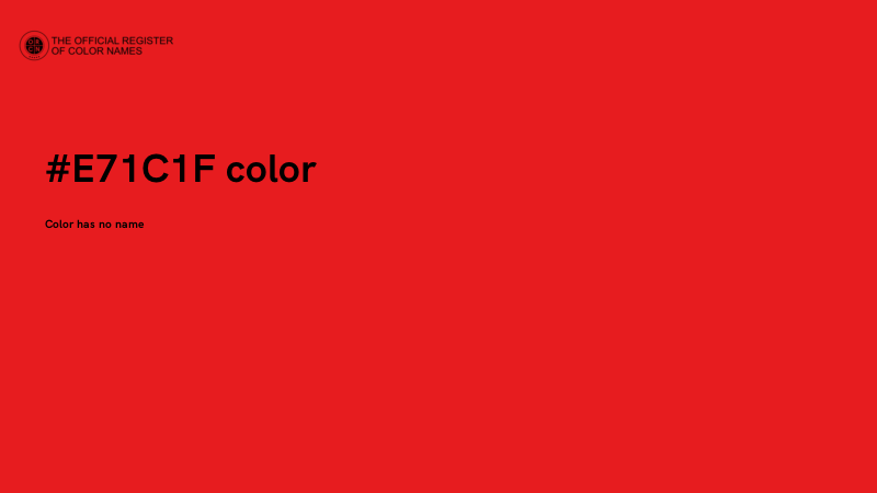 #E71C1F color image