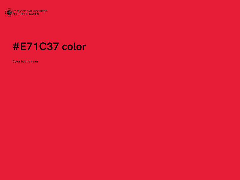 #E71C37 color image