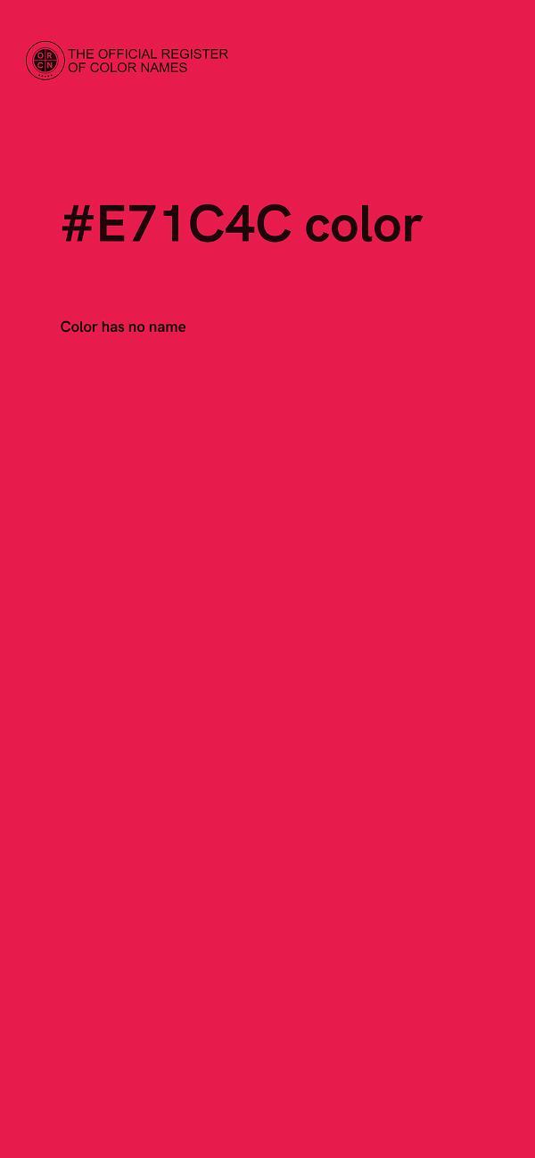 #E71C4C color image