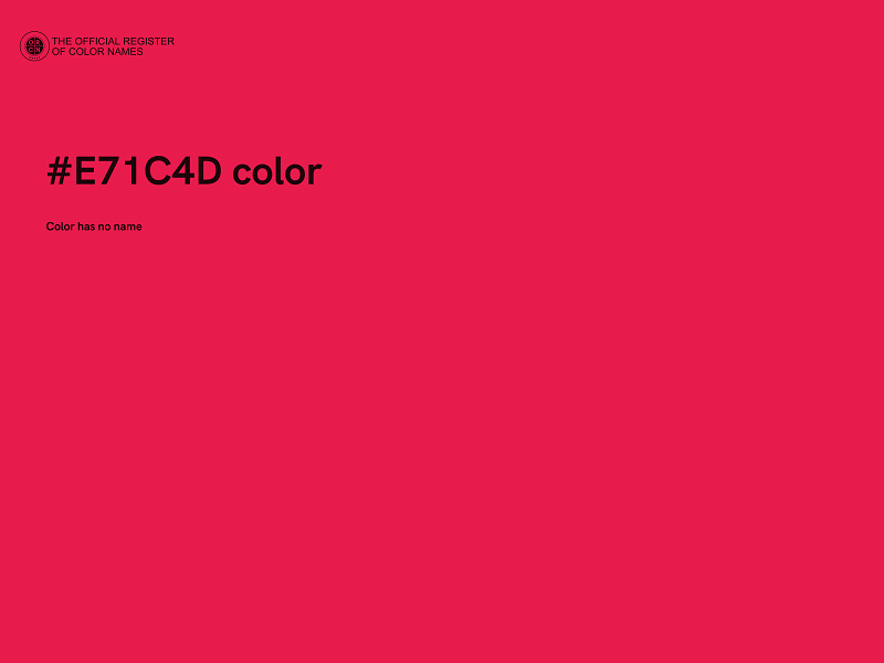#E71C4D color image