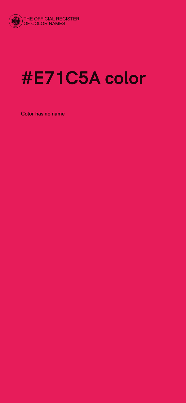 #E71C5A color image