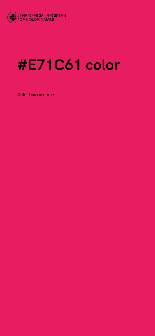 #E71C61 color image