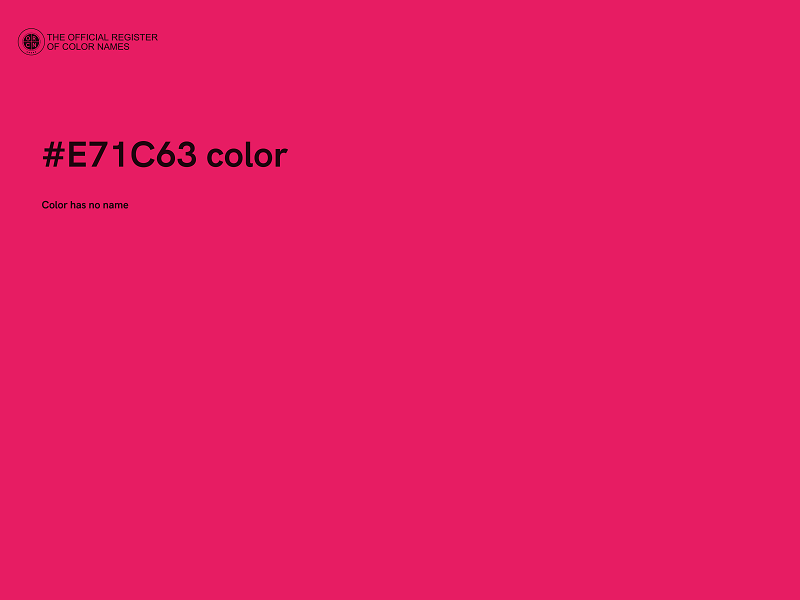 #E71C63 color image