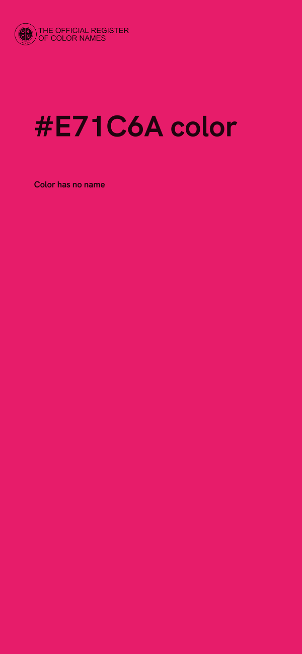 #E71C6A color image