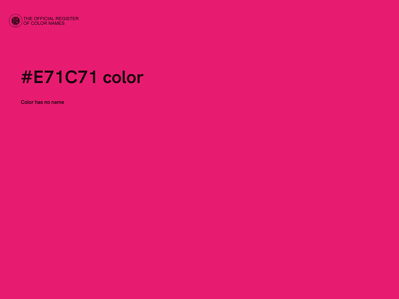 #E71C71 color image