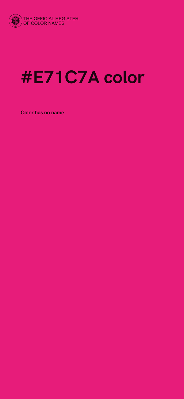 #E71C7A color image