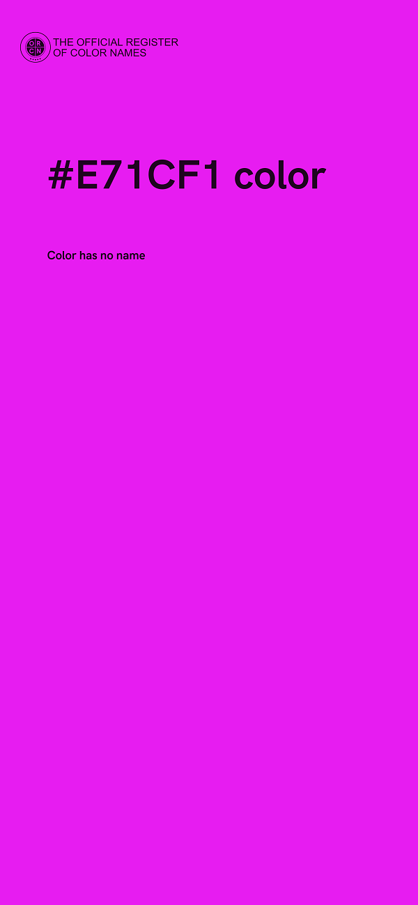 #E71CF1 color image