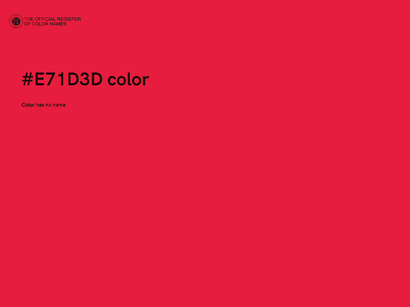 #E71D3D color image