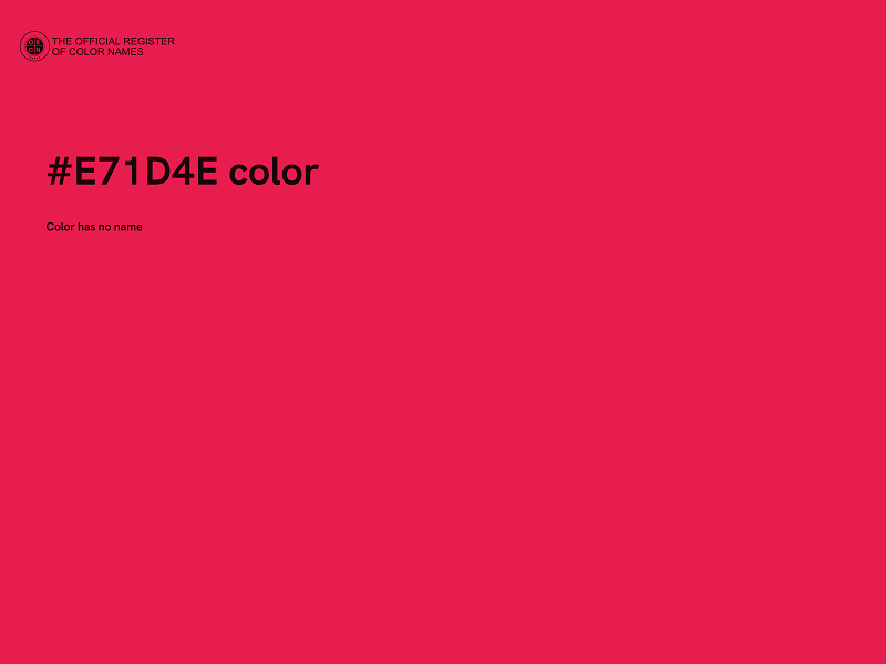 #E71D4E color image