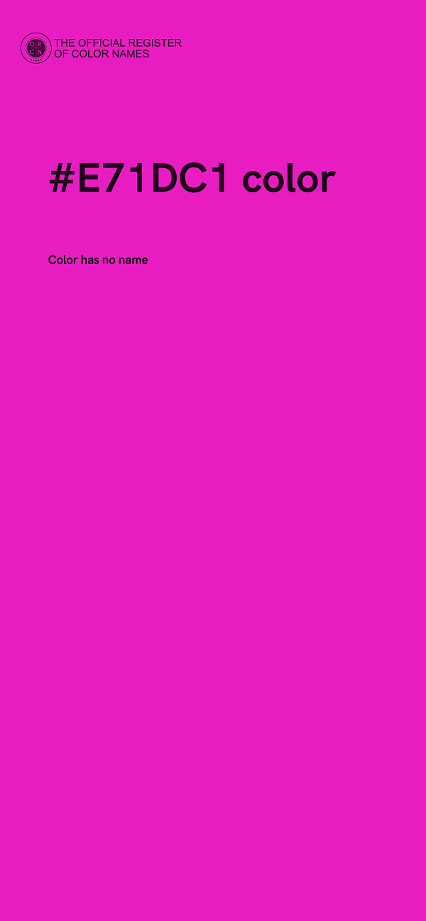 #E71DC1 color image