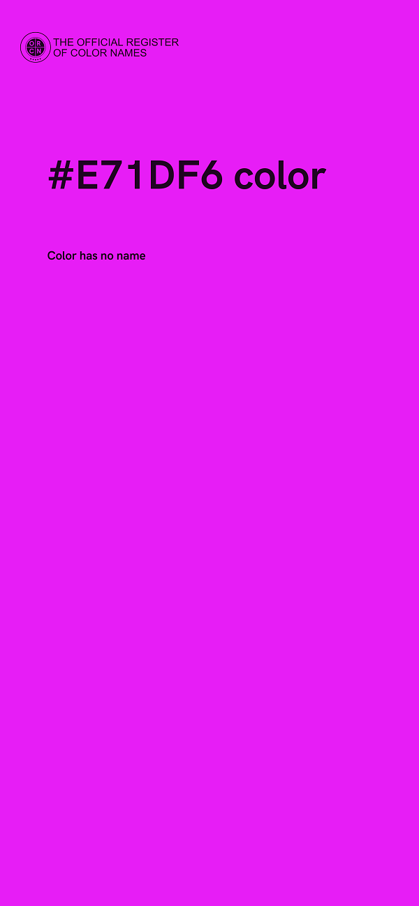 #E71DF6 color image