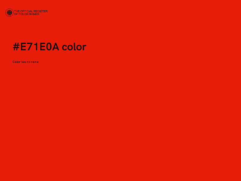 #E71E0A color image