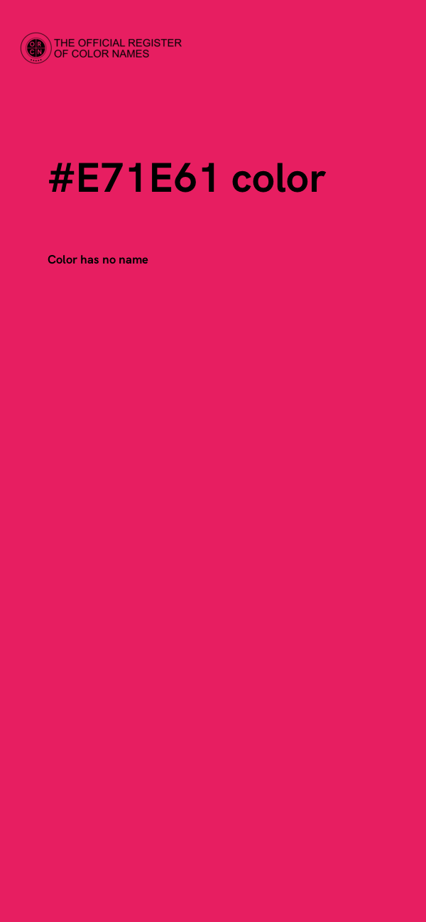 #E71E61 color image