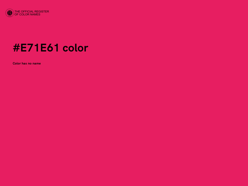 #E71E61 color image