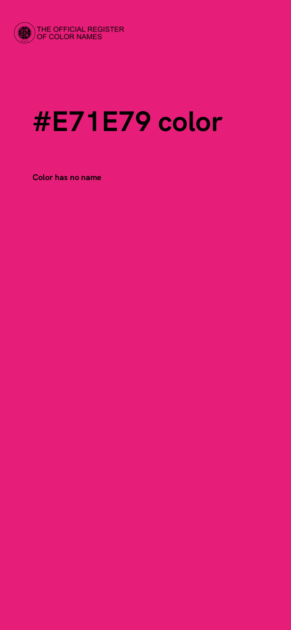 #E71E79 color image