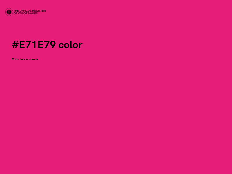 #E71E79 color image