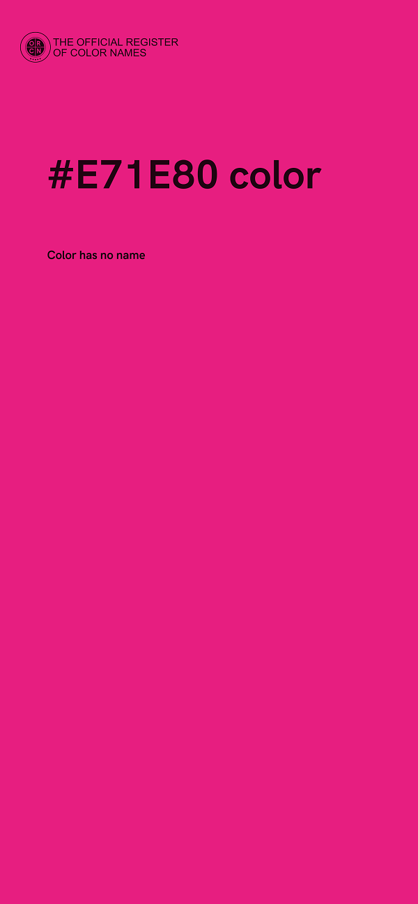 #E71E80 color image