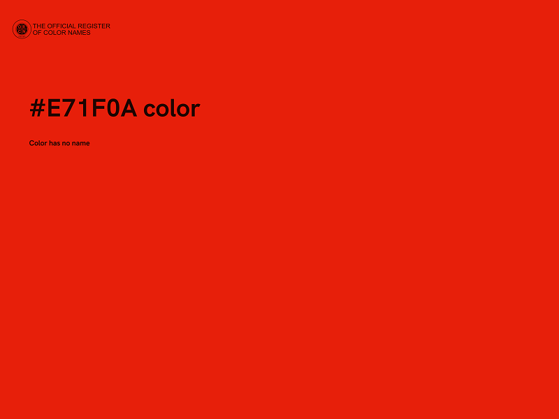 #E71F0A color image