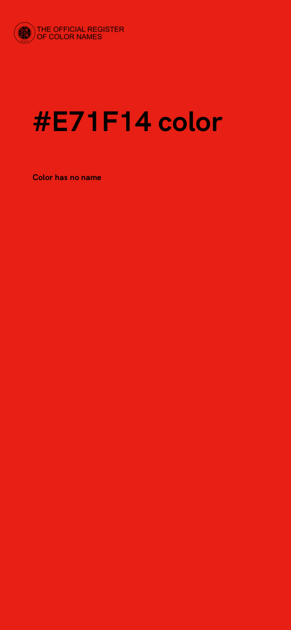 #E71F14 color image