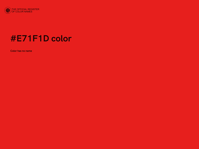 #E71F1D color image