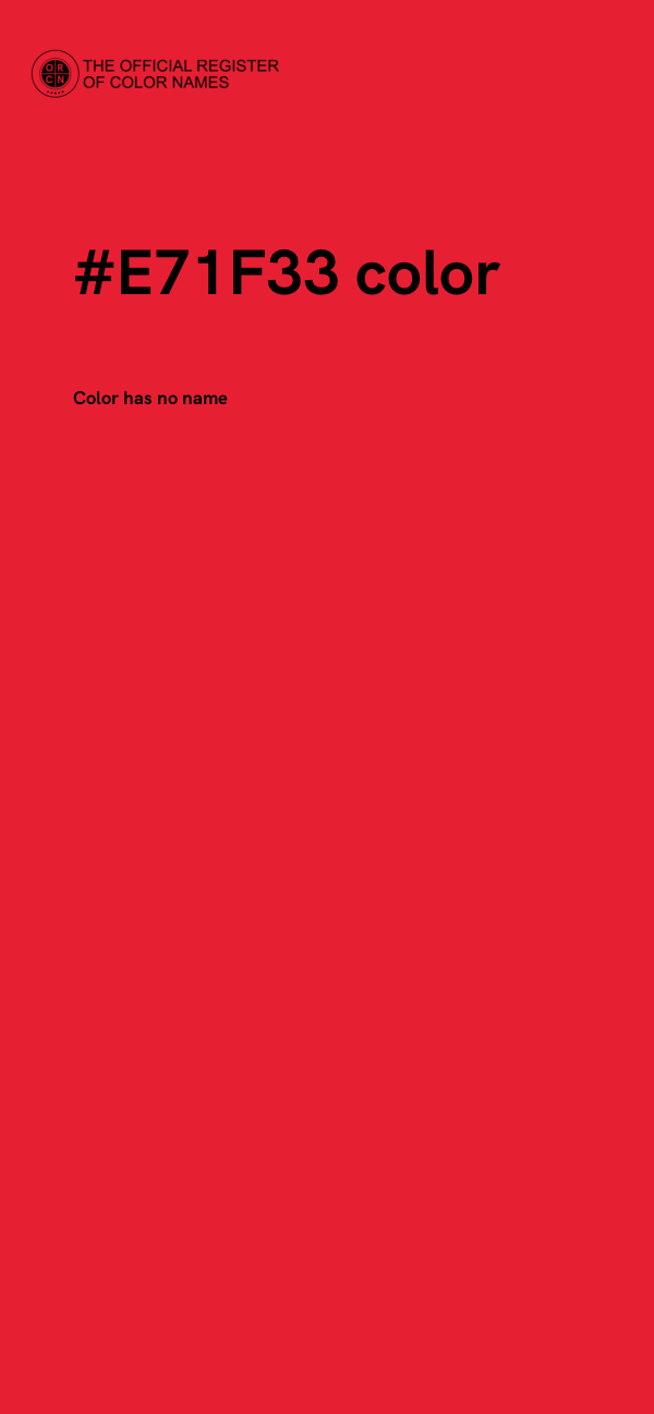 #E71F33 color image
