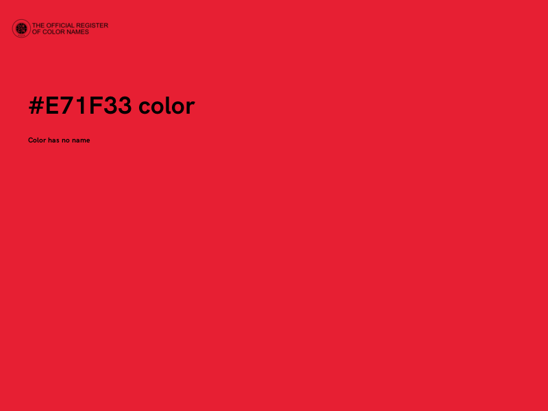 #E71F33 color image