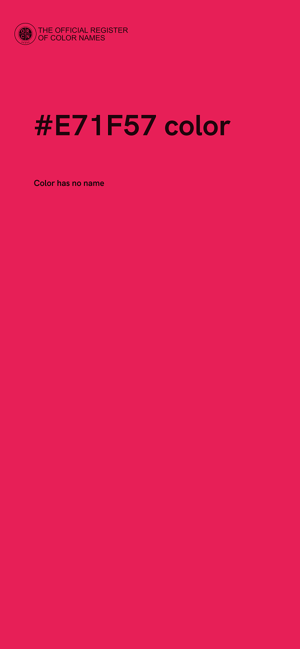 #E71F57 color image