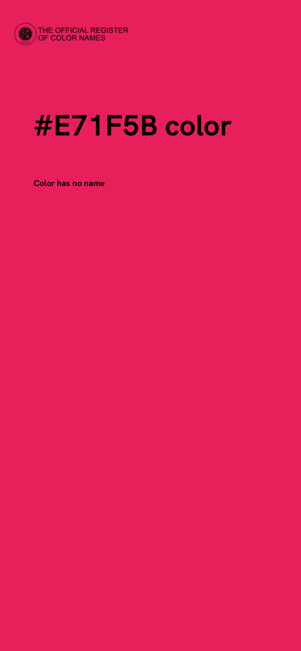 #E71F5B color image