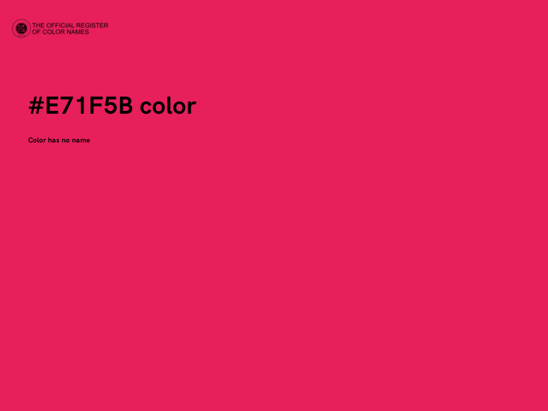 #E71F5B color image